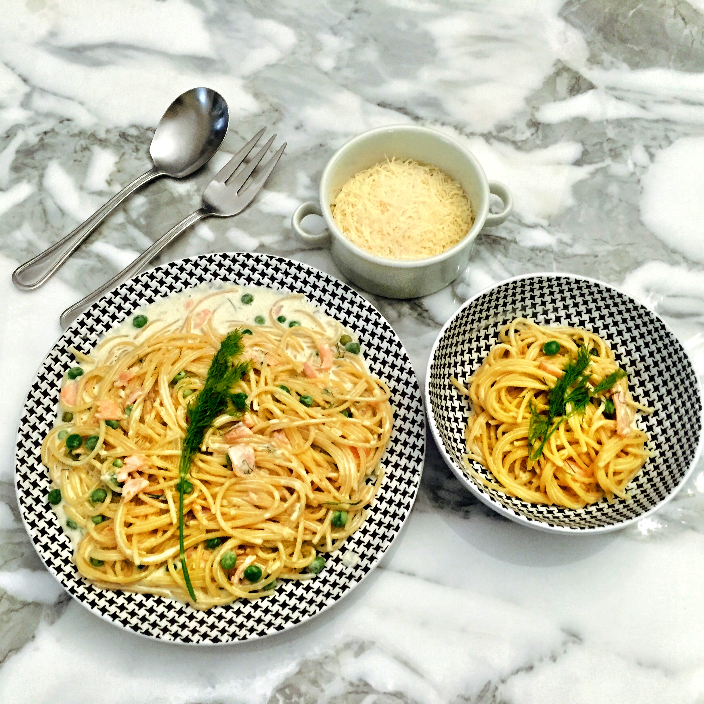 Smoked Salmon With Dill Pasta