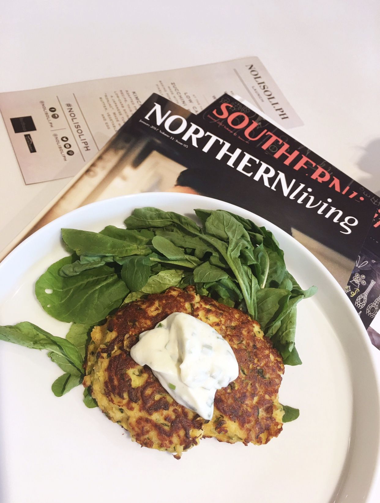 Bea's low carb zucchini fritters.