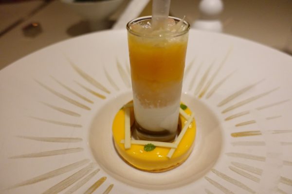 ode to sun: alfonso mango gateau with sago pandan coconut ice cream