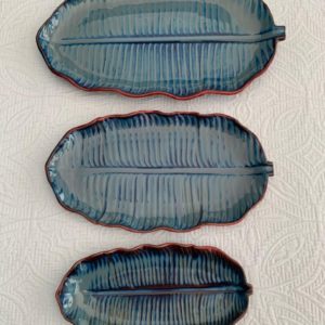 Blue Leaf Plates