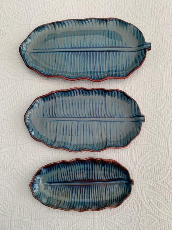 Blue Leaf Plates